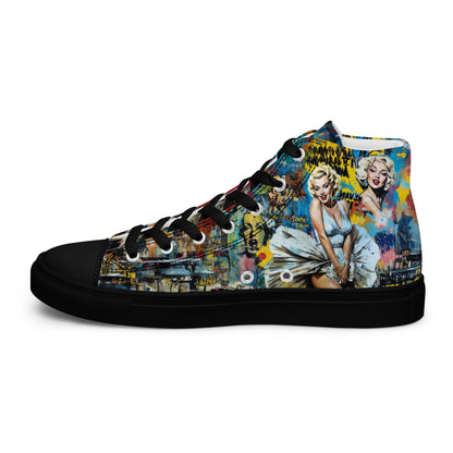 Unisex high top canvas shoes - Marilyn Monroe - Shoes