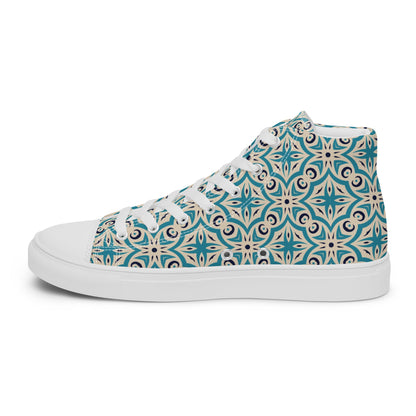 Unisex high top canvas shoes - Oriental Pattern - Shoes