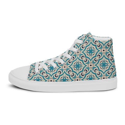 Unisex high top canvas shoes - Oriental Pattern - Shoes