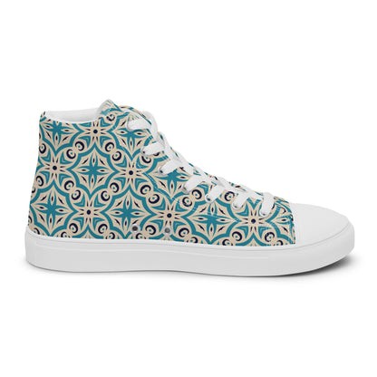 Unisex high top canvas shoes - Oriental Pattern - Shoes