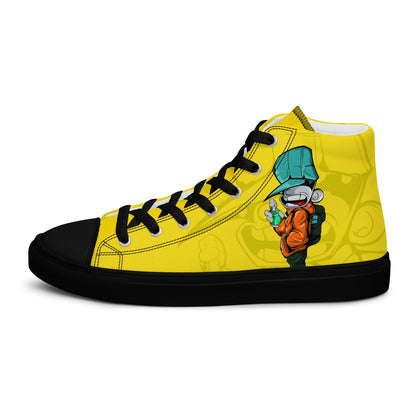 Unisex high top canvas shoes- Sprayer - Shoes