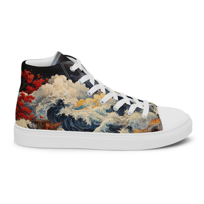 Unisex - high top canvas shoes- Storm - White / 5 - Shoes