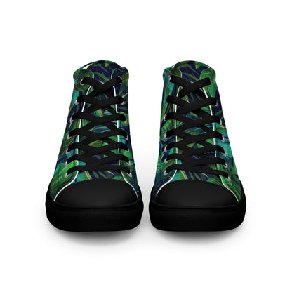Unisex high top canvas shoes - Tropical - Shoes