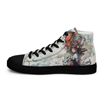 Unisex high top canvas shoes - Two Dragons - Shoes