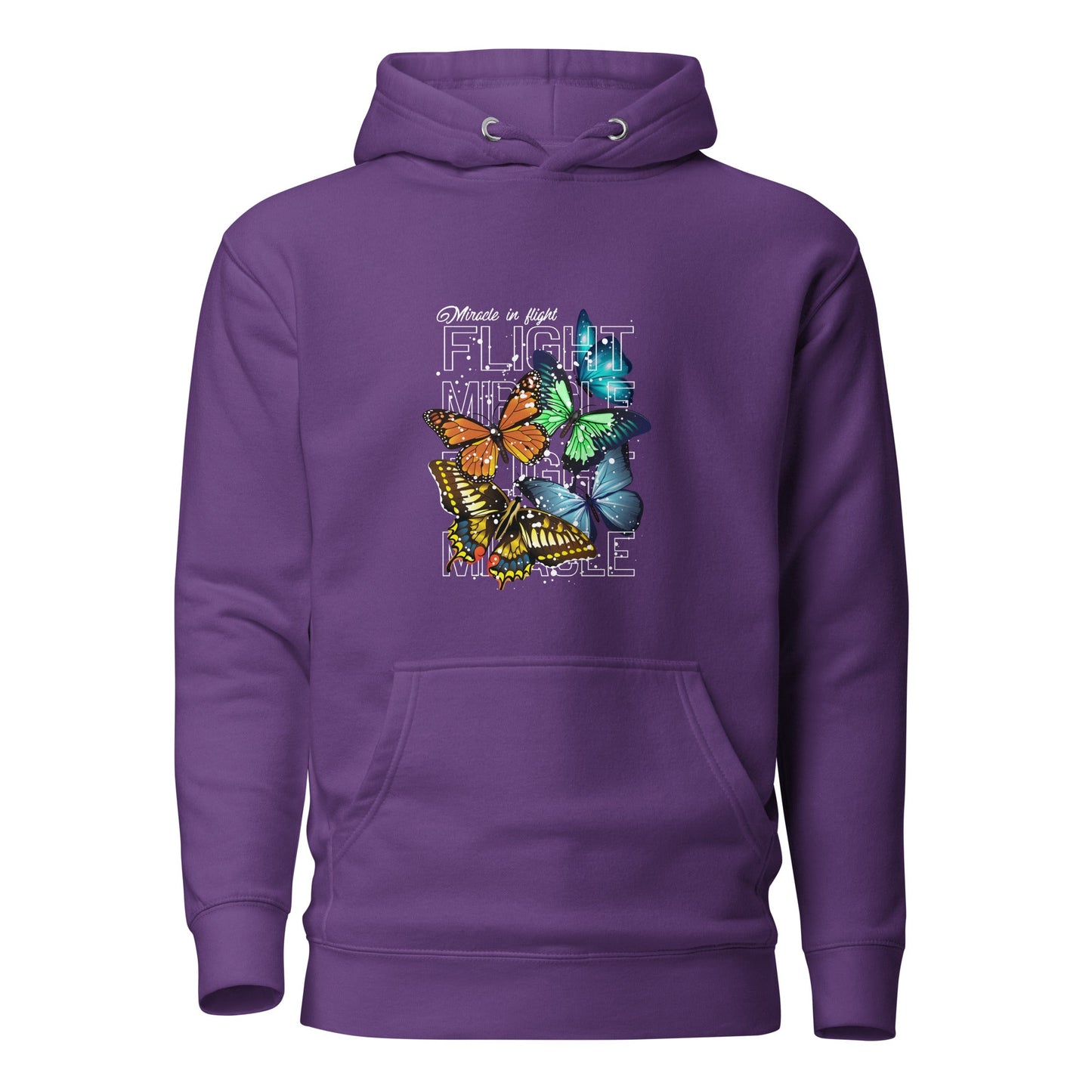 Unisex Hoodie - Miracle in Flight - Purple / S - Hoodie