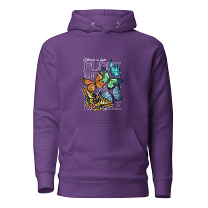 Unisex Hoodie - Miracle in Flight - Purple / S - Hoodie