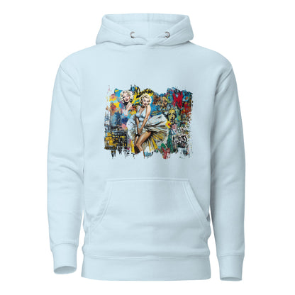 Unisex Hoodie - Popart Marilyn - Sky Blue / S - Hoodie