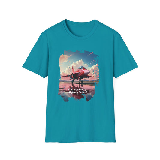 Unisex Softstyle T-Shirt -Aircraft Tee for Aviation Fans - Tropical Blue / S - T-Shirt