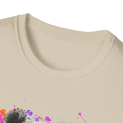 Unisex Softstyle T-Shirt Black and White Panda - T-Shirt