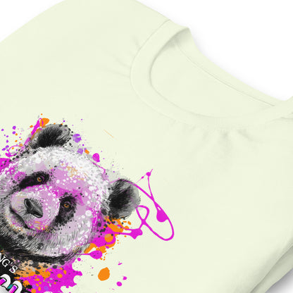 Unisex Softstyle T-Shirt Black and White Panda