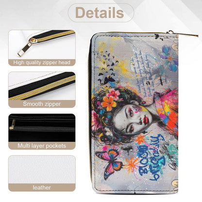 Wallet - Asian Woman Street Style art - white / 19.7x10.5cm - Wallets