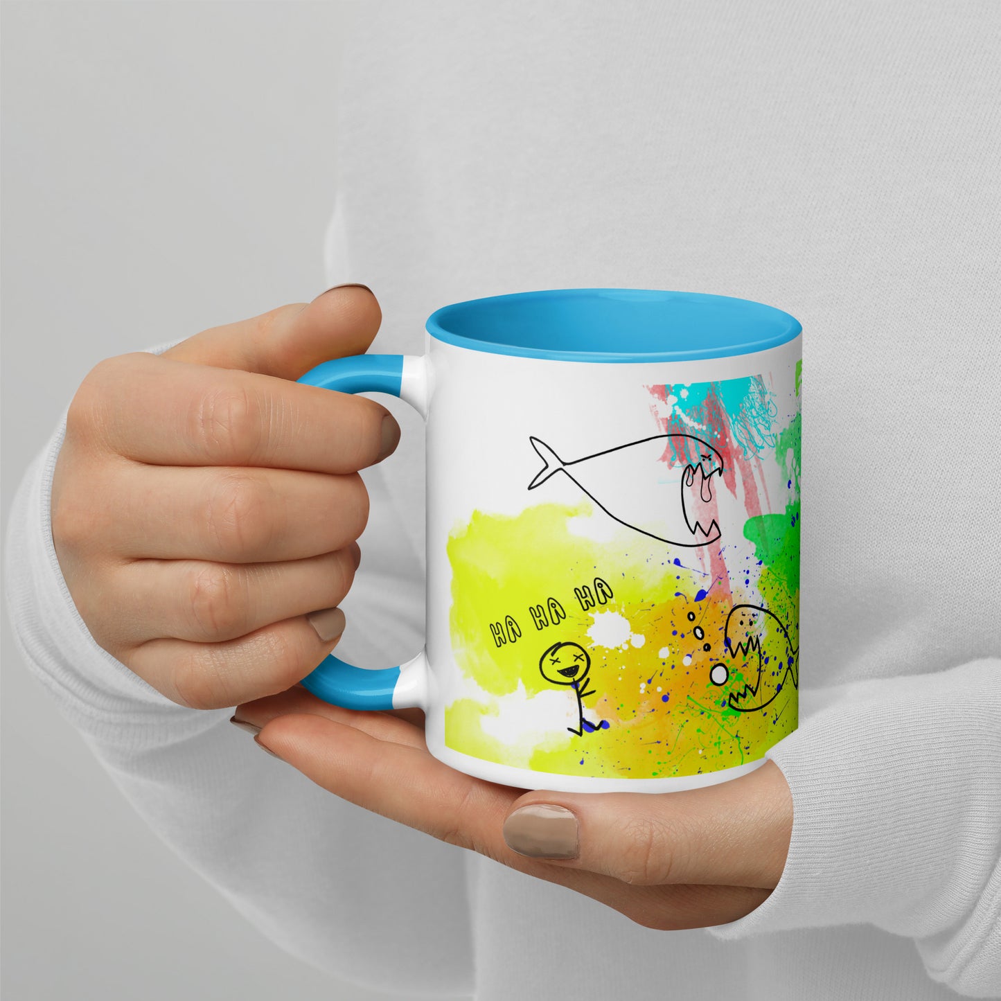 Mug with Color Inside - Doodles