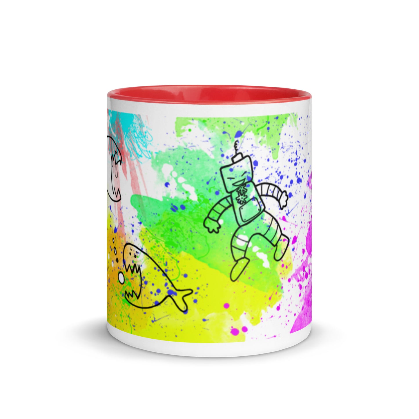 Mug with Color Inside - Doodles