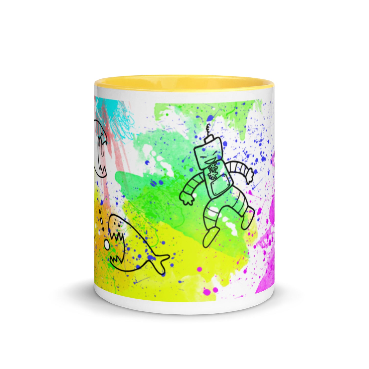 Mug with Color Inside - Doodles