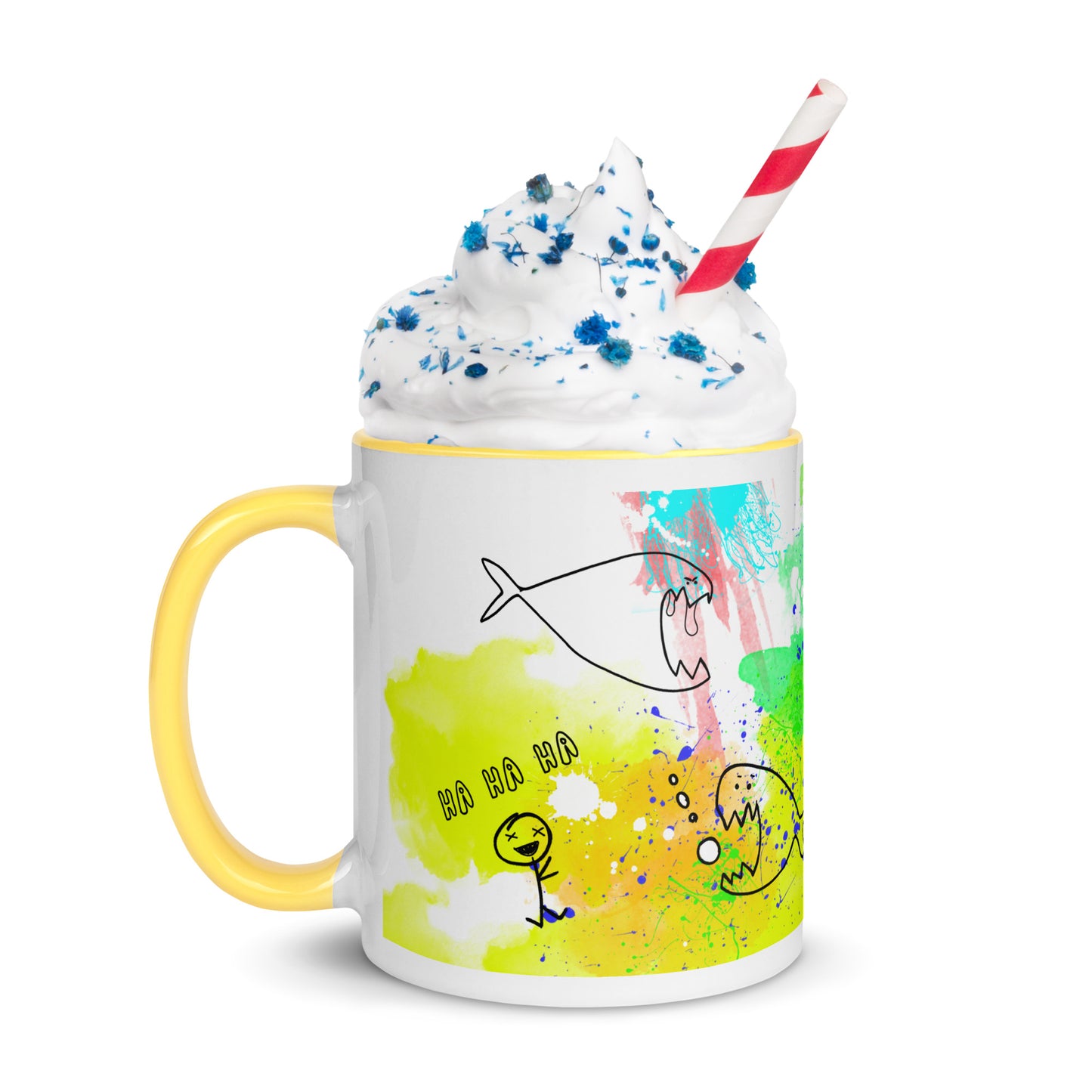 Mug with Color Inside - Doodles