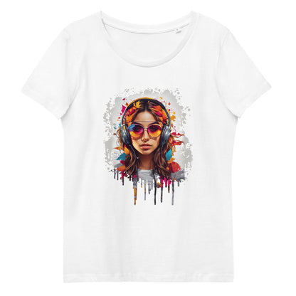 Women’s fitted eco tee - Colorful Beats - S - T-Shirt
