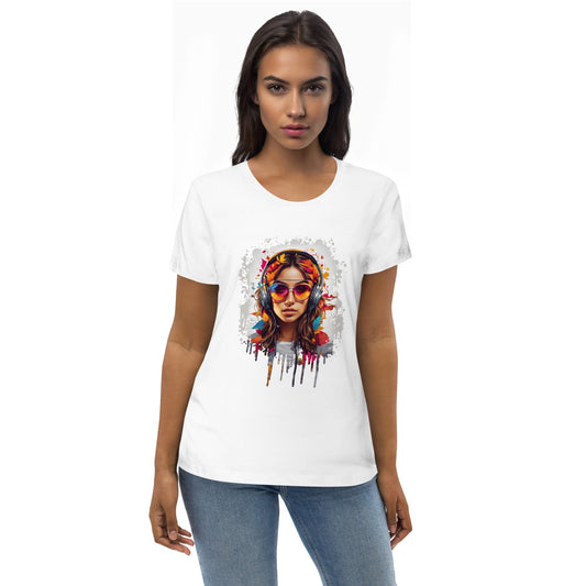 Women’s fitted eco tee - Colorful Beats - T-Shirt