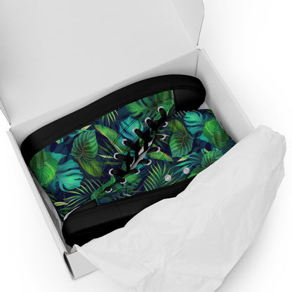 Women’s Lush Jungle Print High-Top Canvas Shoes