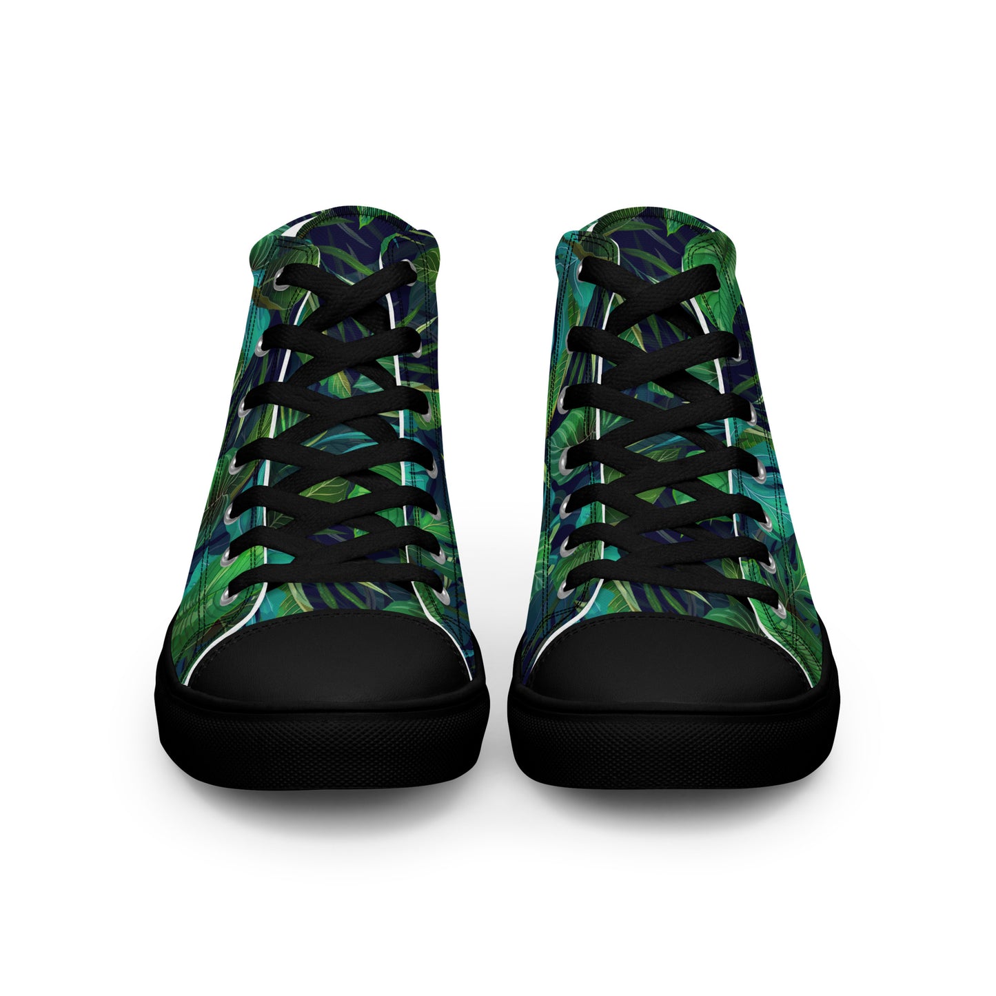 Women’s Lush Jungle Print High-Top Canvas Shoes