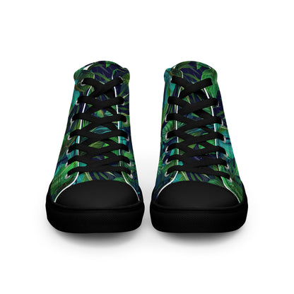 Women’s Lush Jungle Print High-Top Canvas Shoes