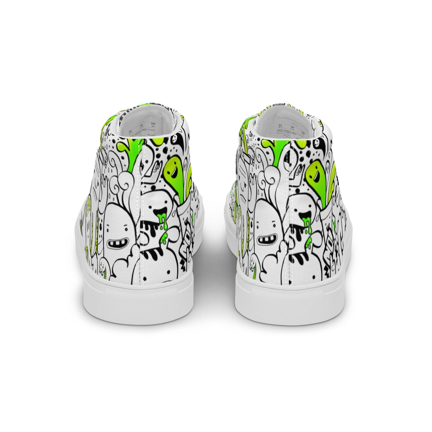 Women’s high top canvas shoes - Doodles - Shoes