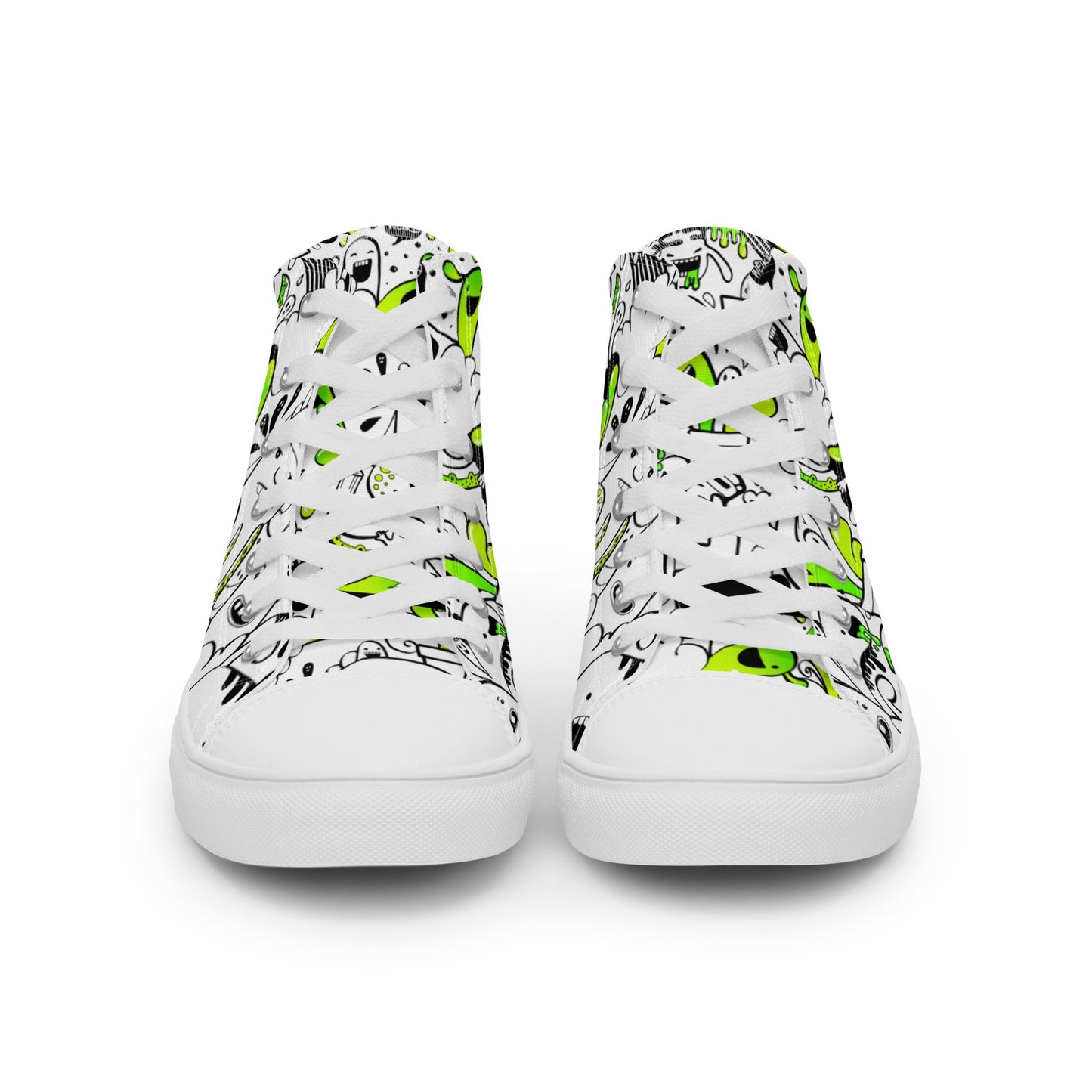 Women’s high top canvas shoes - Doodles - Shoes