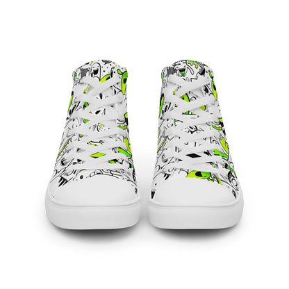 Women’s high top canvas shoes - Doodles - Shoes