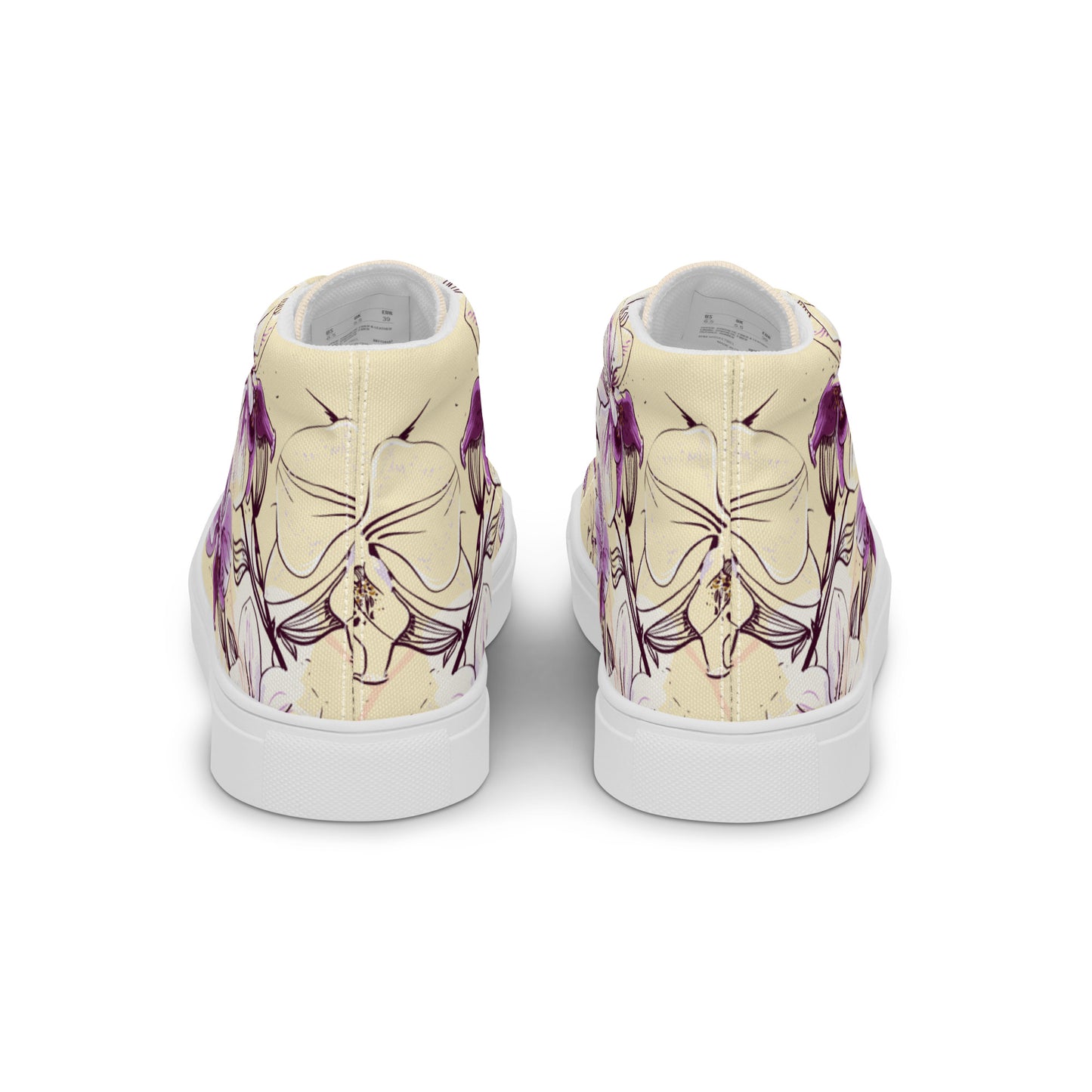 High top canvas shoes - Orchid flower