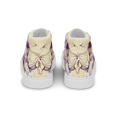 High top canvas shoes - Orchid flower