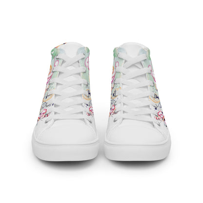 High top canvas shoes - Floral Ornaments