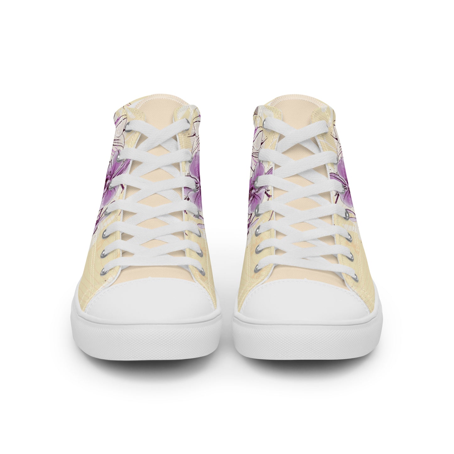 High top canvas shoes - Orchid flower