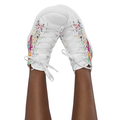 High top canvas shoes - Floral Ornaments