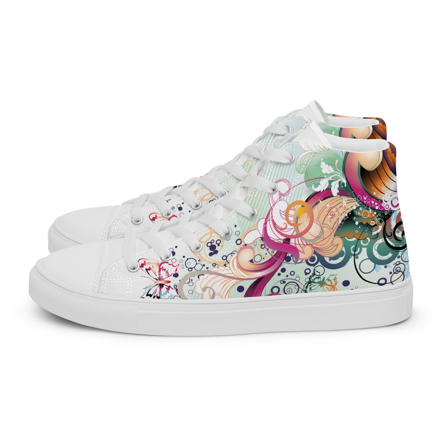 High top canvas shoes - Floral Ornaments