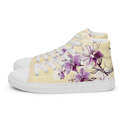 High top canvas shoes - Orchid flower