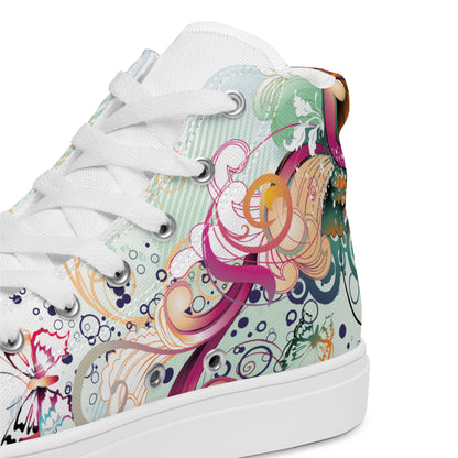 High top canvas shoes - Floral Ornaments