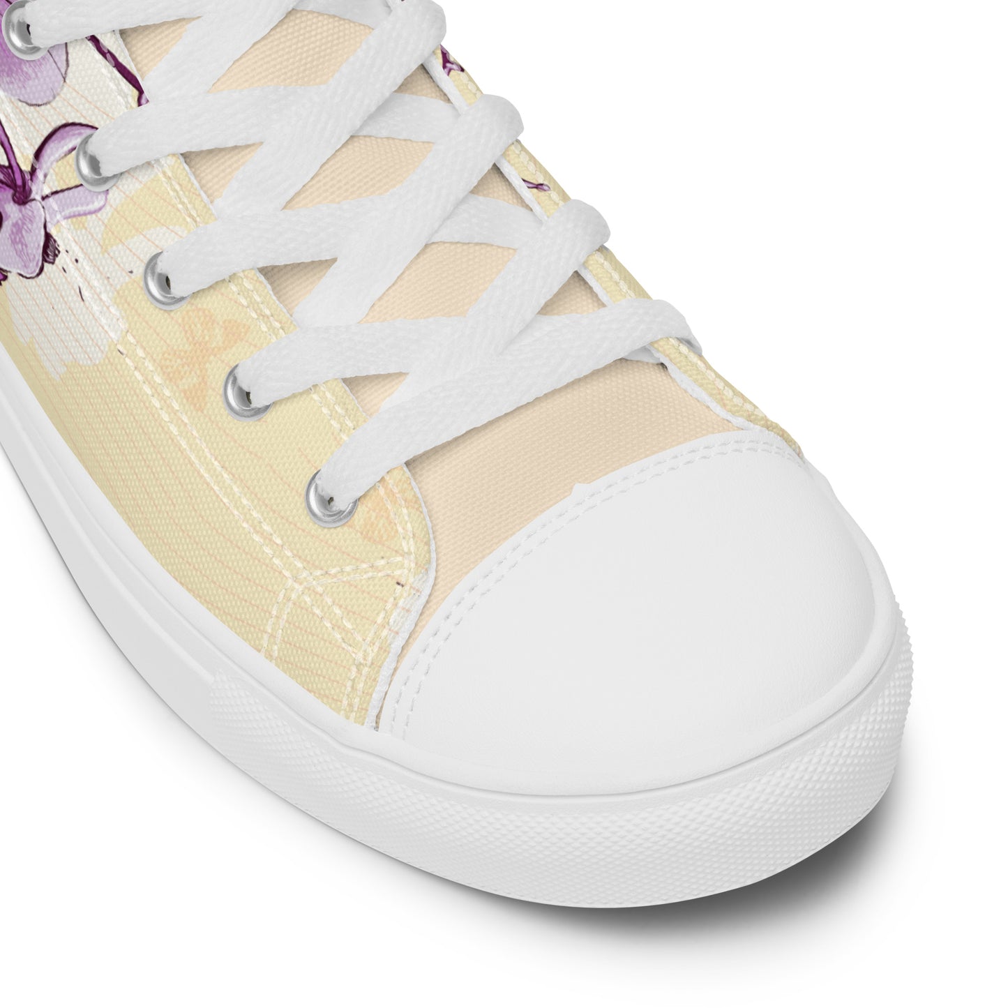 High top canvas shoes - Orchid flower