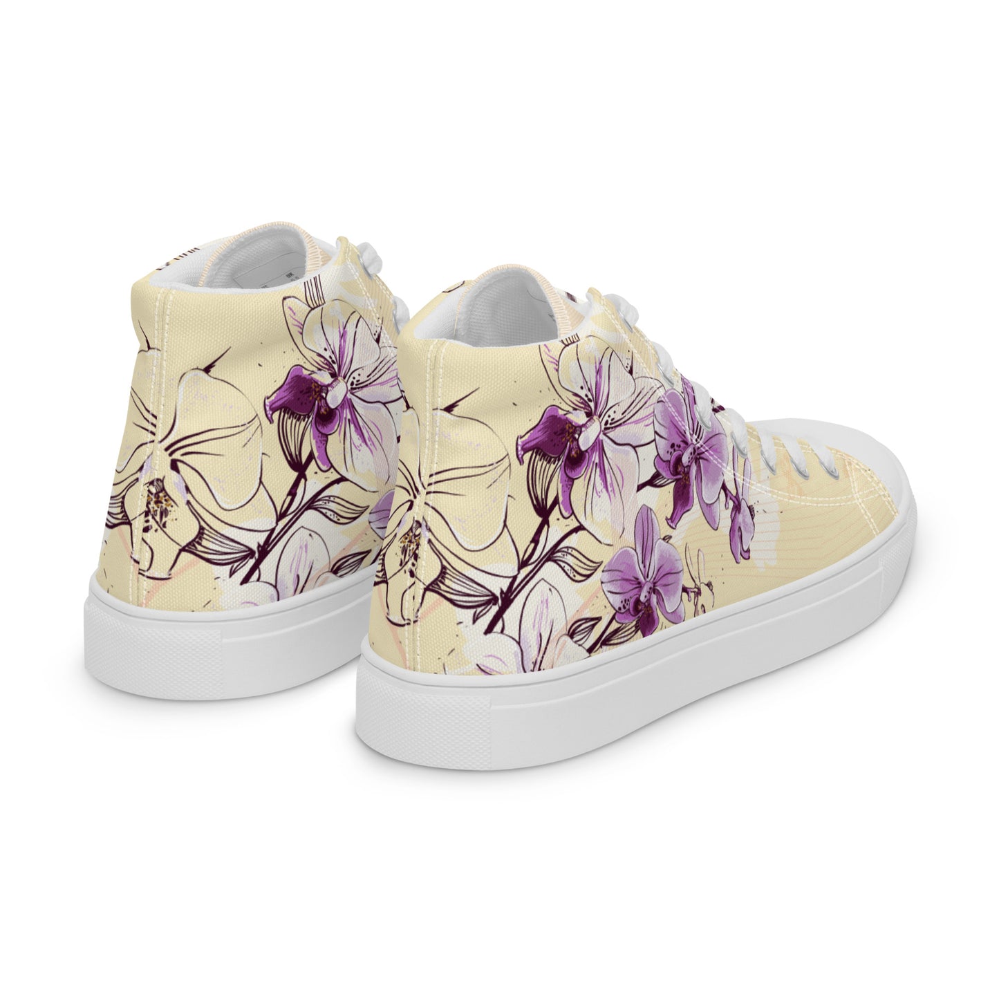 High top canvas shoes - Orchid flower