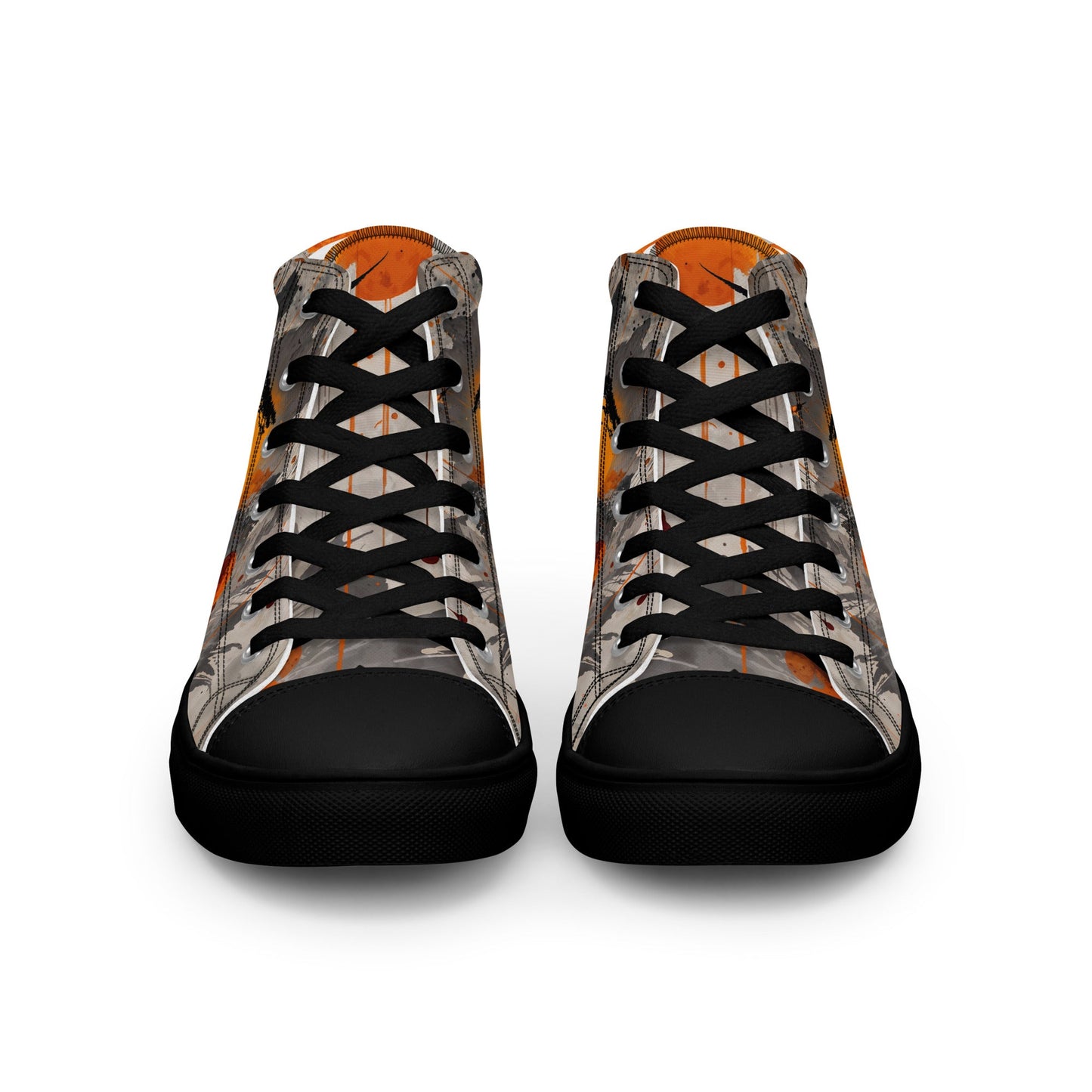 Zen Horizon High-Top Canvas Sneakers – Japanese Art-Inspired Footwear - Shoes